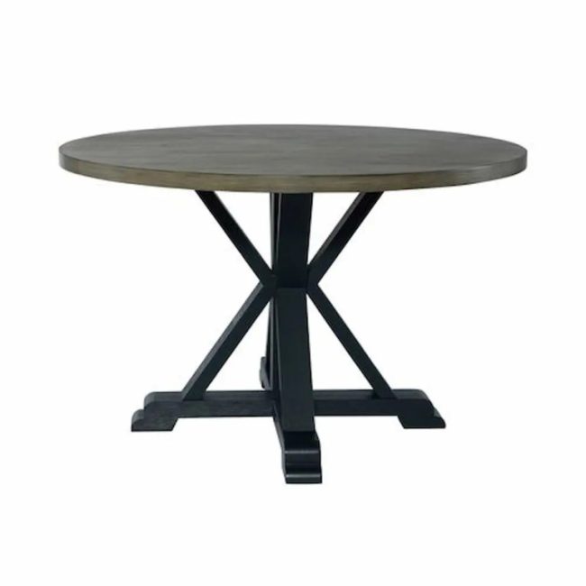 SALVADOR NAVY PEDESTAL TABLE - Image 2