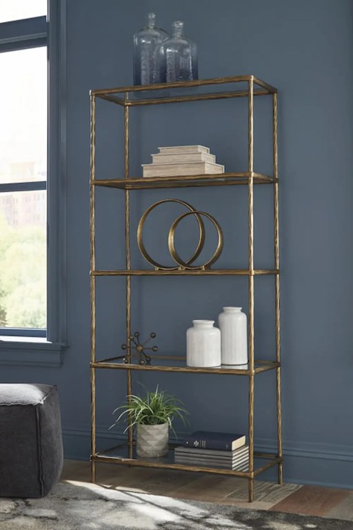BRADY ANTQ. BRASS BOOKCASE