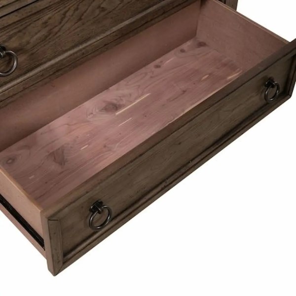 KAINE 5 DRAWER CHEST BROWN - Image 3