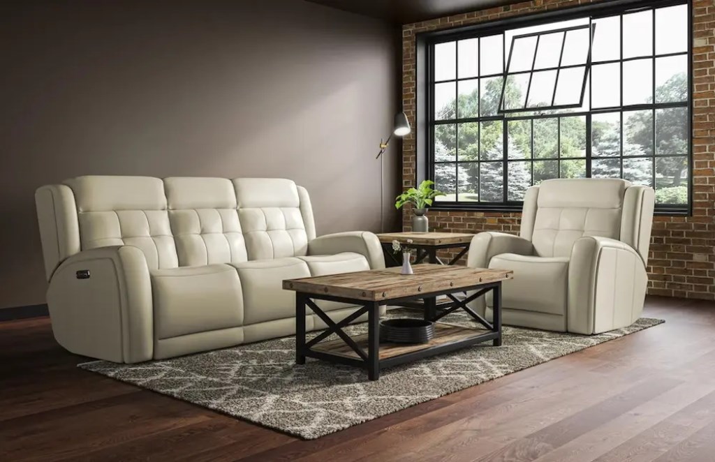 GRANT P2 RECLINING SOFA CREAM - Image 4