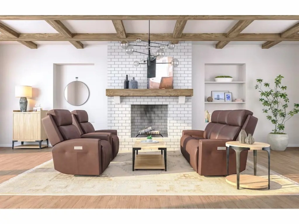 BARNETT POWER RECLINING SOFA BROWN - Image 3