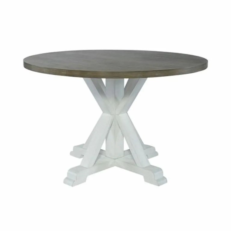 SALVADOR WHITE PEDESTAL TABLE - Image 2