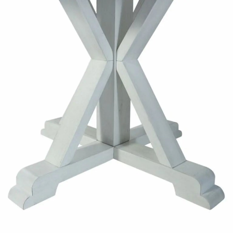 SALVADOR WHITE PEDESTAL TABLE - Image 4
