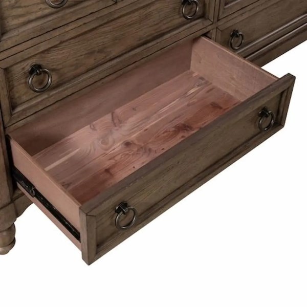 KAINE 9 DRAWER DRESSER BROWN - Image 2